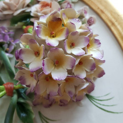Картина «Гортензия с розами», фарфор